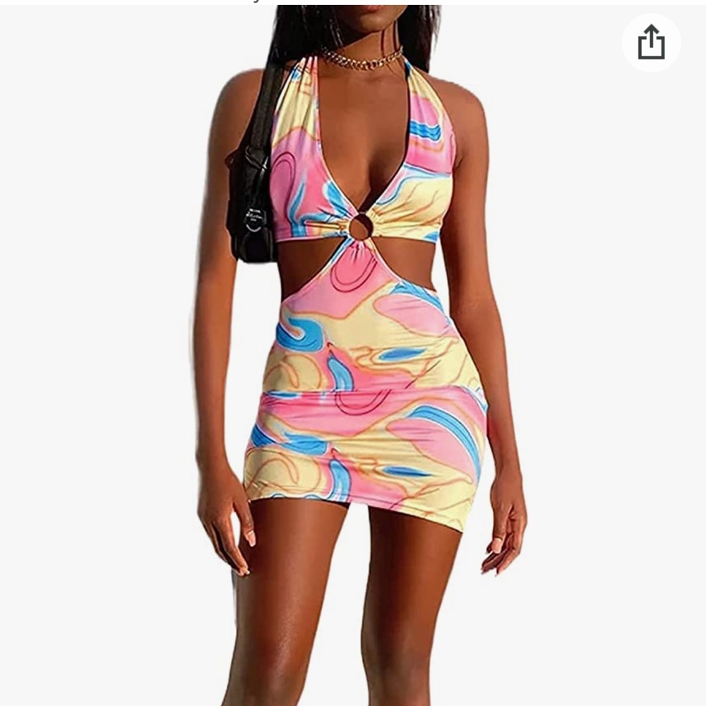 Tie dye mini dress
